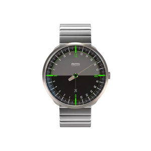 BOTTA - UNO 24 Automatic - Titanium - 40 mm - Black-Green - Stainless Steel Bracelet