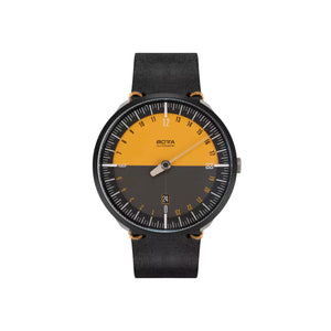 BOTTA - UNO 24 Automatic Edition-15 - Titanium - 40 mm - Black/Orange - Leather Strap
