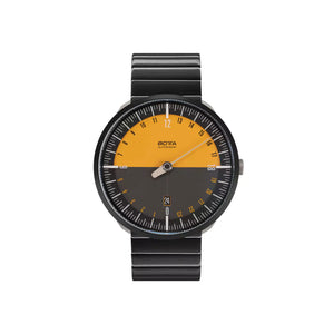 BOTTA - UNO 24 Automatic Edition-15 - Titanium - 40 mm - Black/Orange - PVD Stainless Steel Bracelet