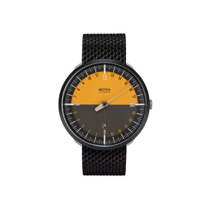 BOTTA - UNO 24 Automatic Edition-15 - Titanium - 40 mm - Black/Orange - PVD Milanese