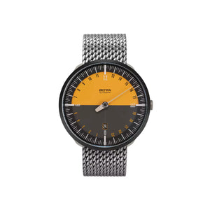 BOTTA - UNO 24 Automatic Edition-15 - Titanium - 40 mm - Black/Orange - Milanese
