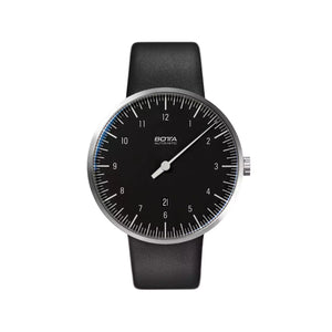 BOTTA - UNO Titanium - Automatic 44 mm - Black Dial - Leather Strap