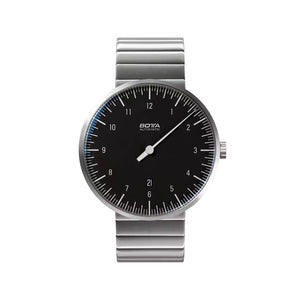BOTTA - UNO Titanium - Automatic 44 mm - Black Dial - Stainless Steel Bracelet