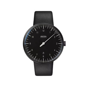 BOTTA - UNO Titanium - Automatic 44 mm - Black Edition - Black Dial - Leather Strap