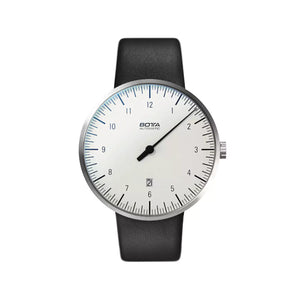 BOTTA - UNO Titanium - Automatic 44 mm - White Dial - Leather Strap