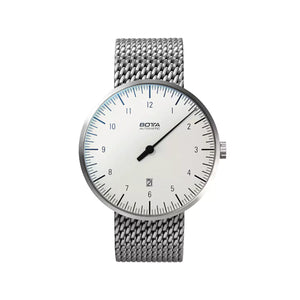 BOTTA - UNO Titanium - Automatic 44 mm - White Dial - Milanese