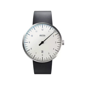 BOTTA - UNO Titanium - Automatic 44 mm - White Dial - Rubber Strap
