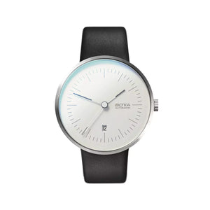 BOTTA - TRES Titanium - Automatic 44 mm - White Dial - Leather Strap