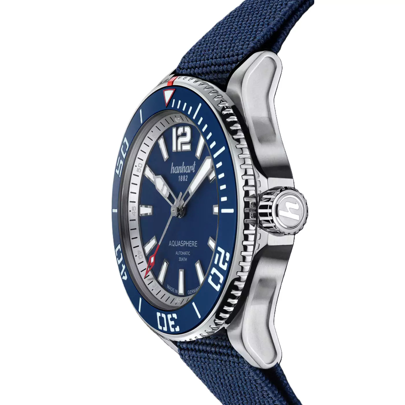 hanhart-aquasphere-freefall-blue-42mm-textile-side