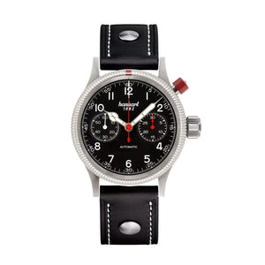 Hanhart - PIONEER Mk I - Black - 40 mm - Black Leather