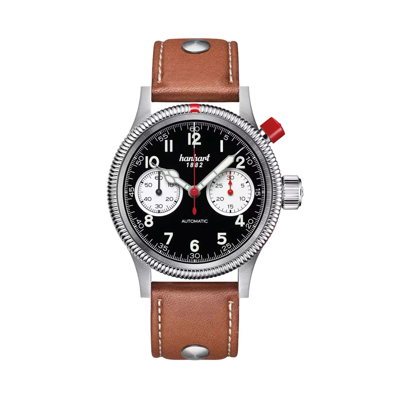 hanhart-pioneer-mk-i-reverse-panda-40-mm-light-brown-leather