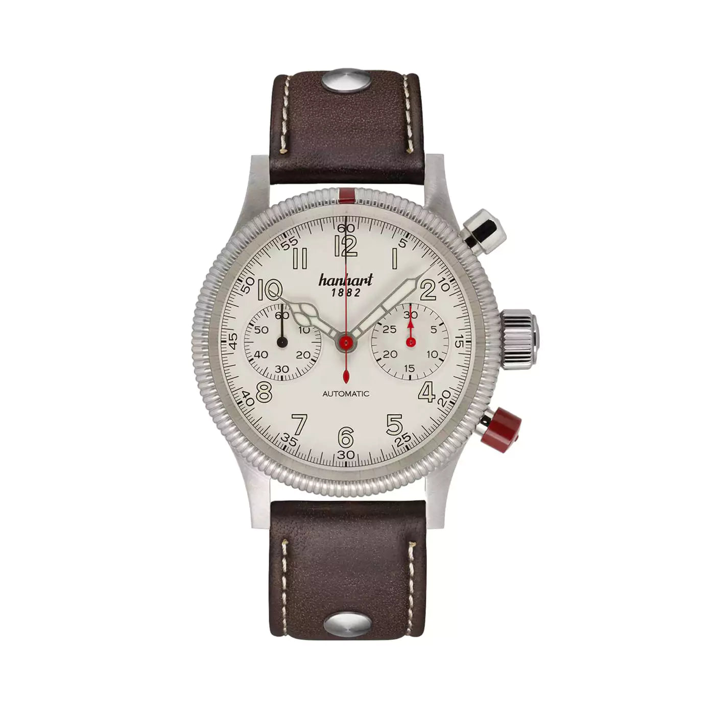 hanhart-pioneer-mk-ii-antique-white-40-mm-dark-brown-leather