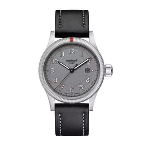 Hanhart - PIONEER One - Grey - 42 mm - Black Leather