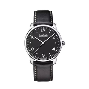 Hanhart - PIONEER Silva - Black - 38.5 mm - Black Leather
