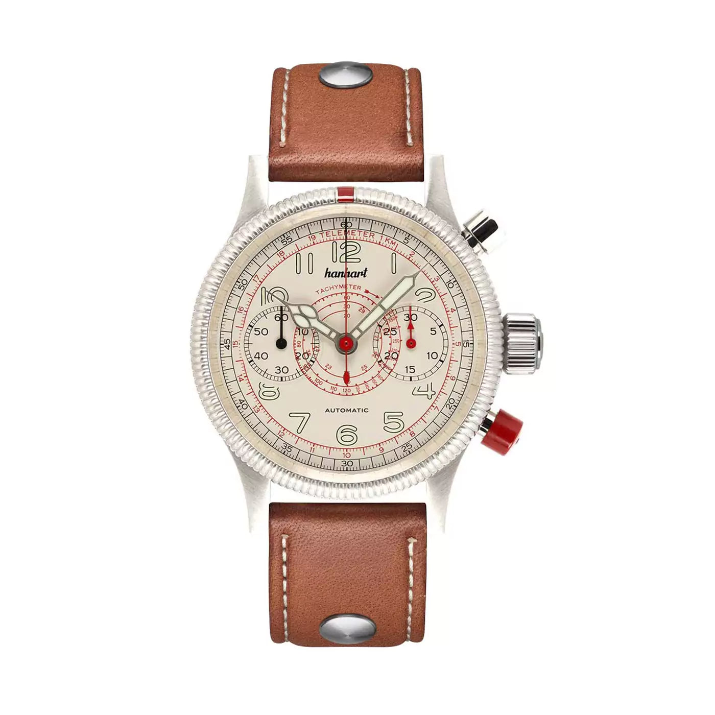 hanhart-pioneer-tachytele-antique-white-40-mm-light-brown-leather