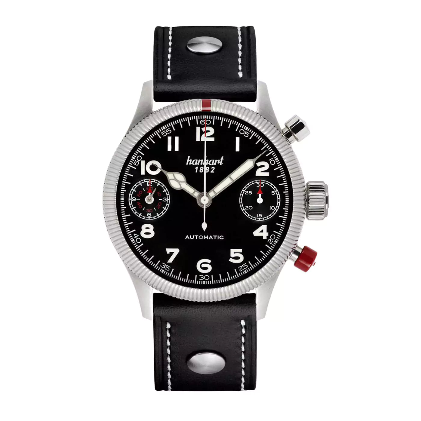 hanhart-pioneer-twindicator-black-fluted-bezel-45-mm-black-leather