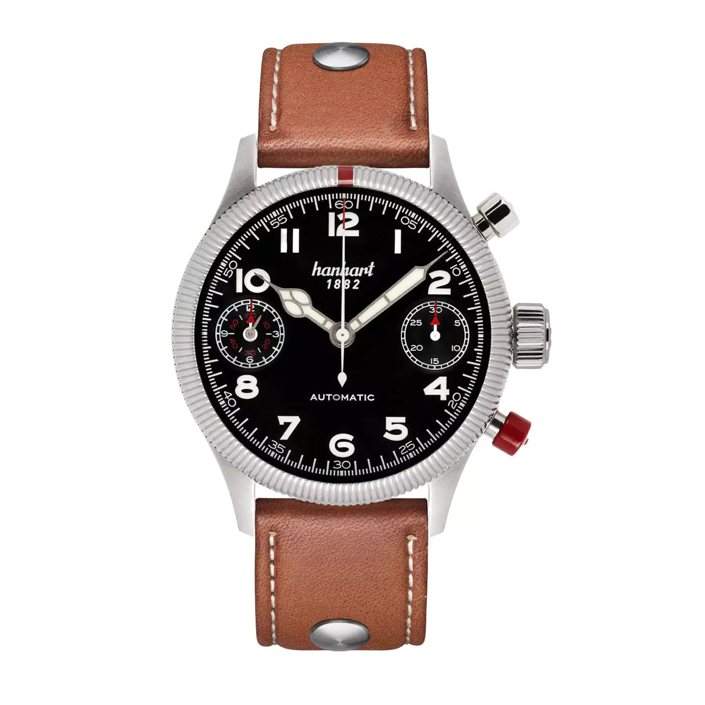 hanhart-pioneer-twindicator-black-fluted-bezel-45-mm-light-brown-leather