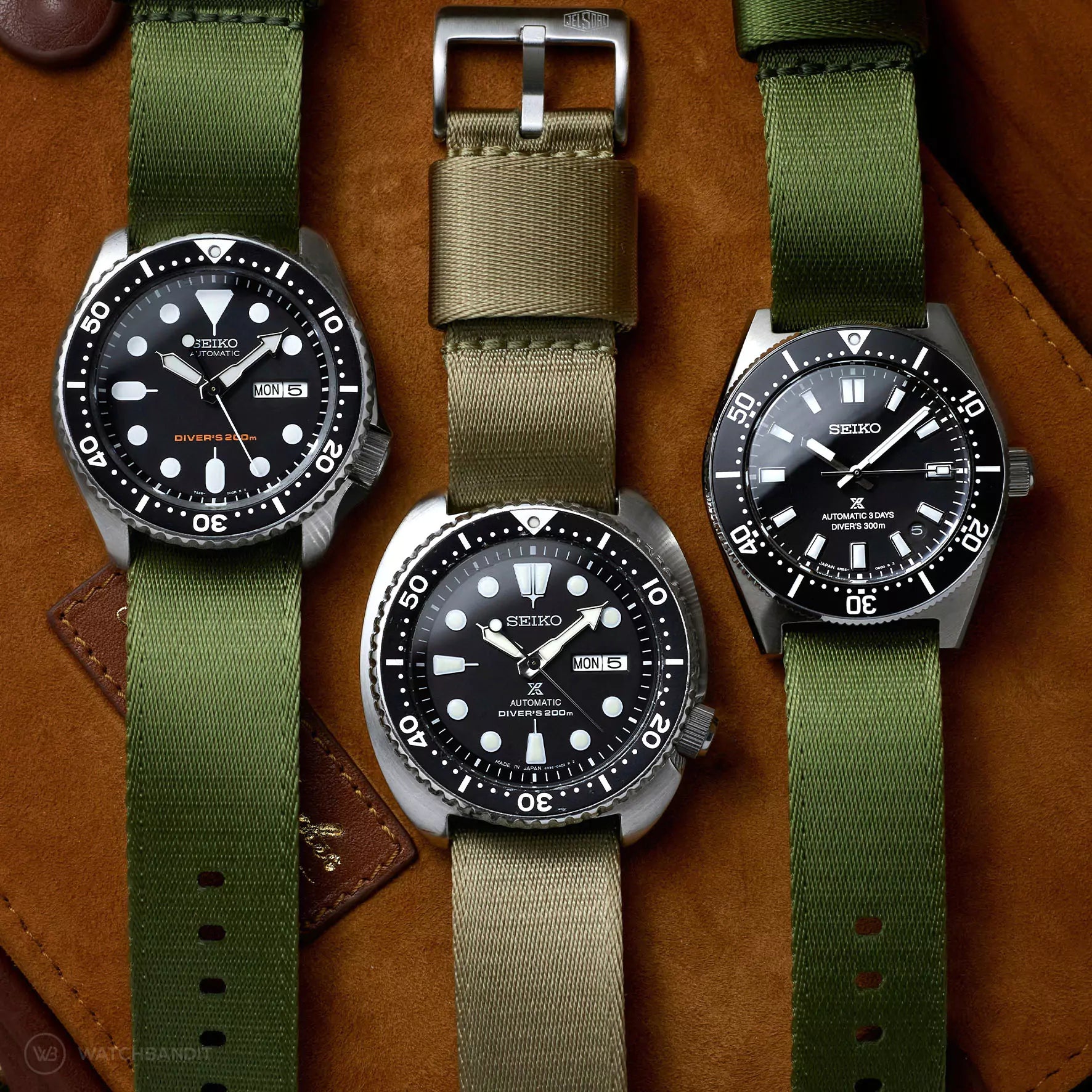 seiko-skx-007-turtle-green-and-beige-single-piece-strap