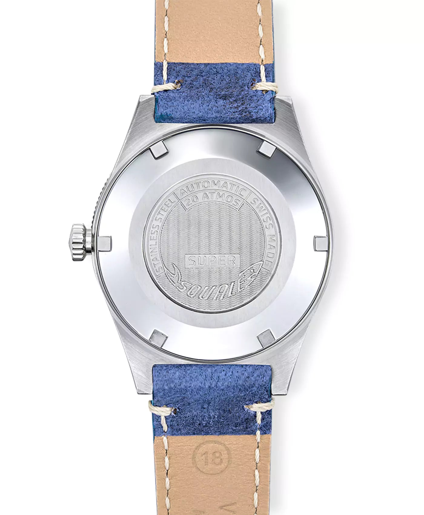 super-squale-big-arrows-blue-leather-case-back