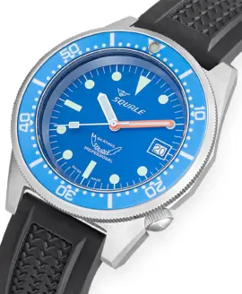 Squale – 1521 Series – Blue - Sandblasted - close up