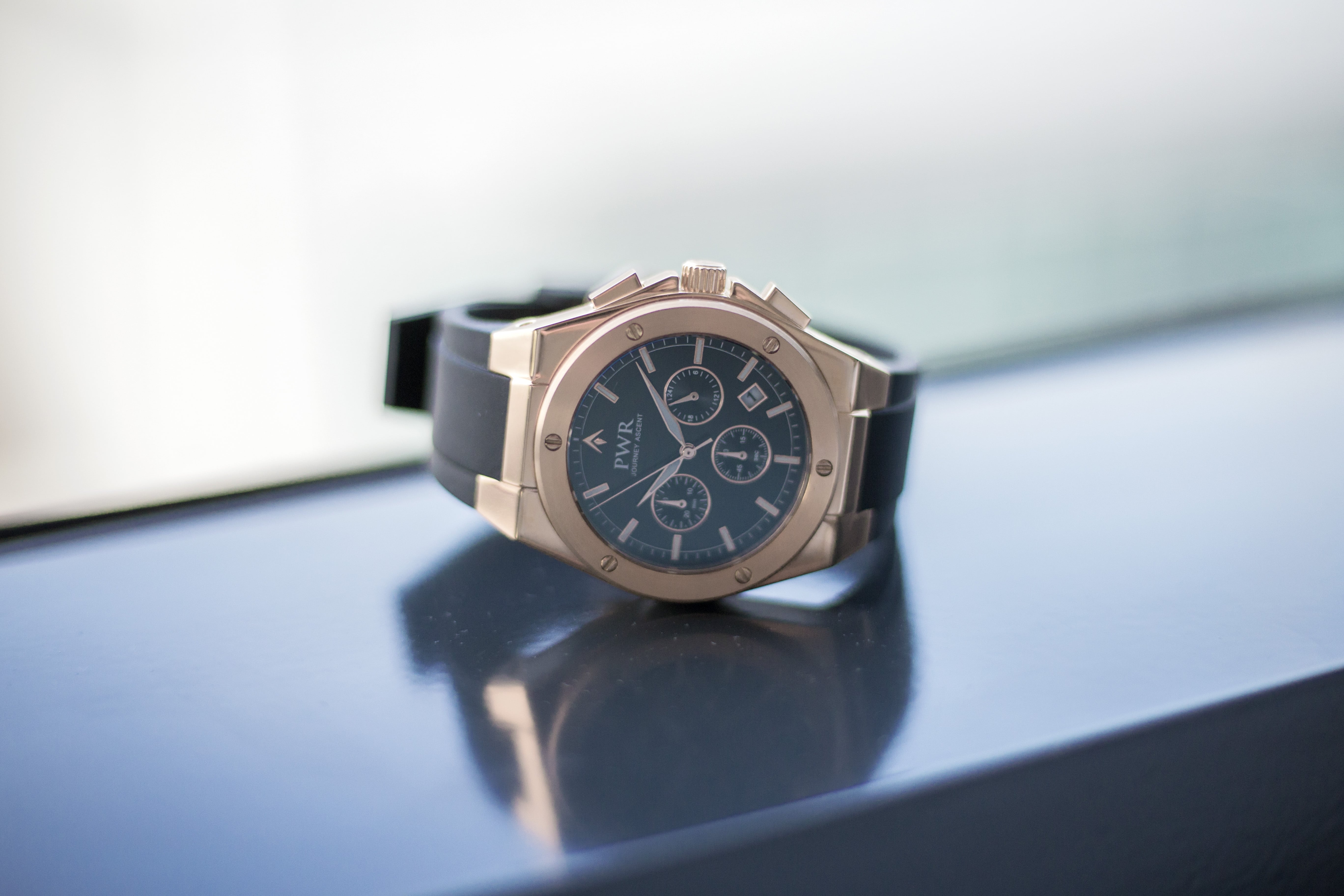 PWR Collective watch rose gold