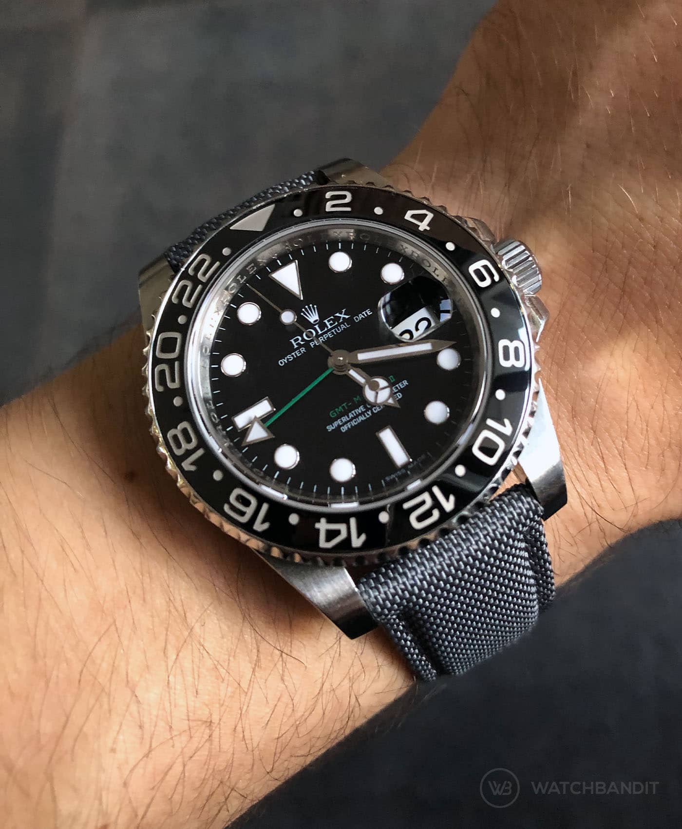 rolex gmt with rubber strap