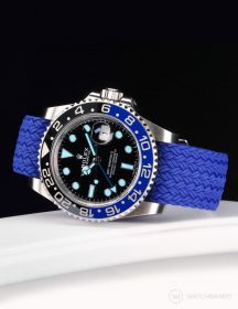 Rolex GMT Master II on Watchbandit perlon palma strap Blue