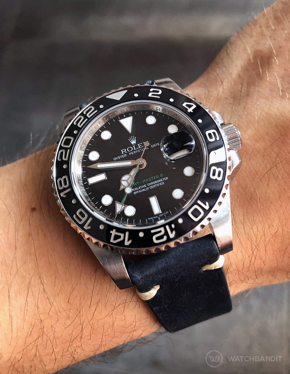 gmt master leather strap