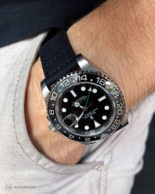 Rolex GMT Master II black Canvas strap pocket shot