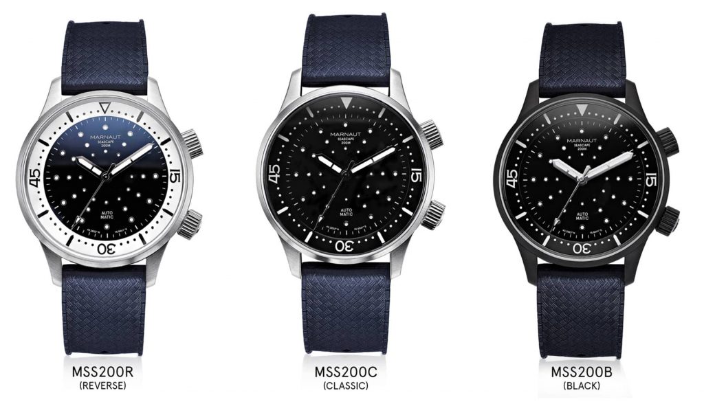 Marnaut Seascape 200m watch models