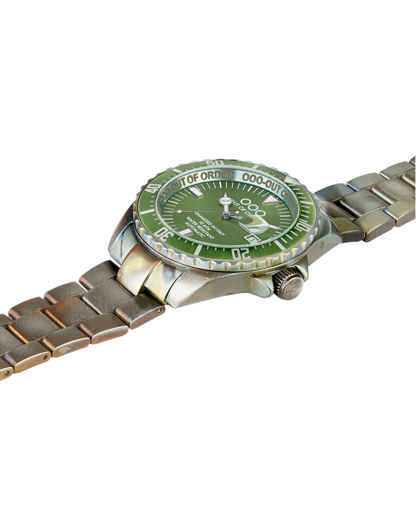 WB Watch Out Of Order Automatico green side