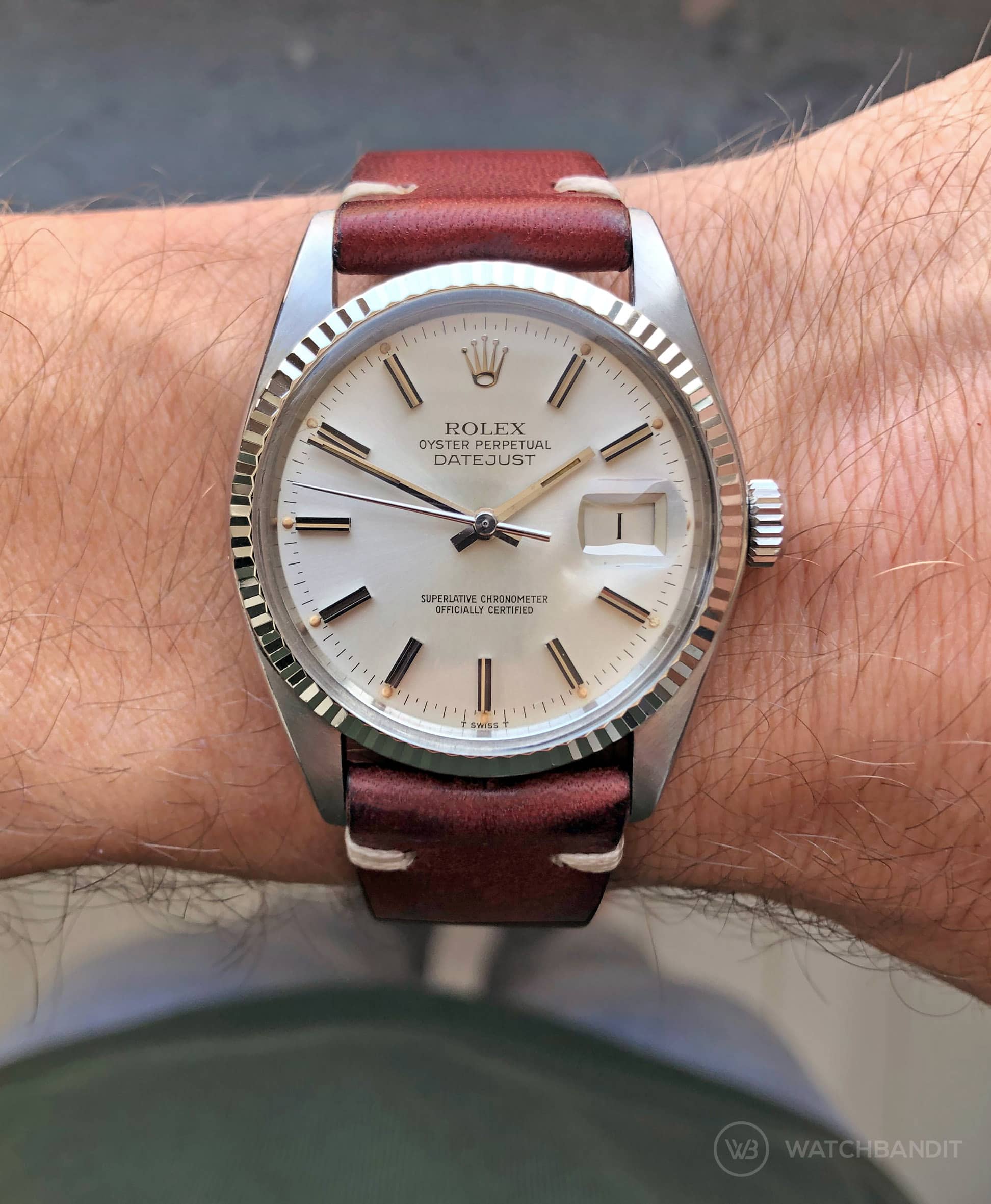 old rolex leather strap