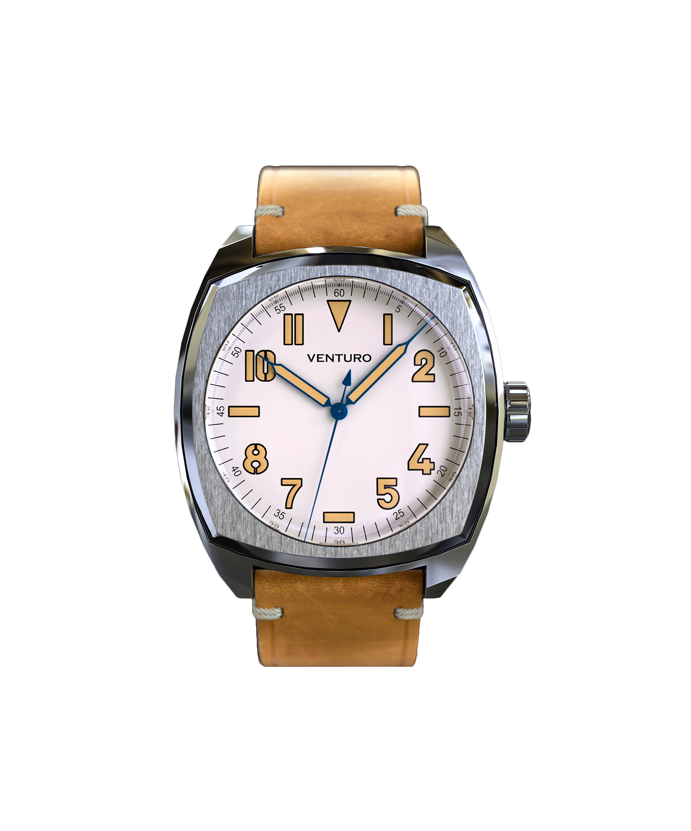 Seiko Quartz Cream Dial Stainless Steel Men's Watch SRK047P1 - Walmart.com