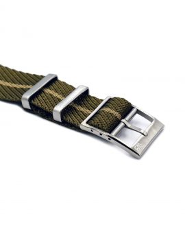 Adjustable NATO strap khaki beige buckle
