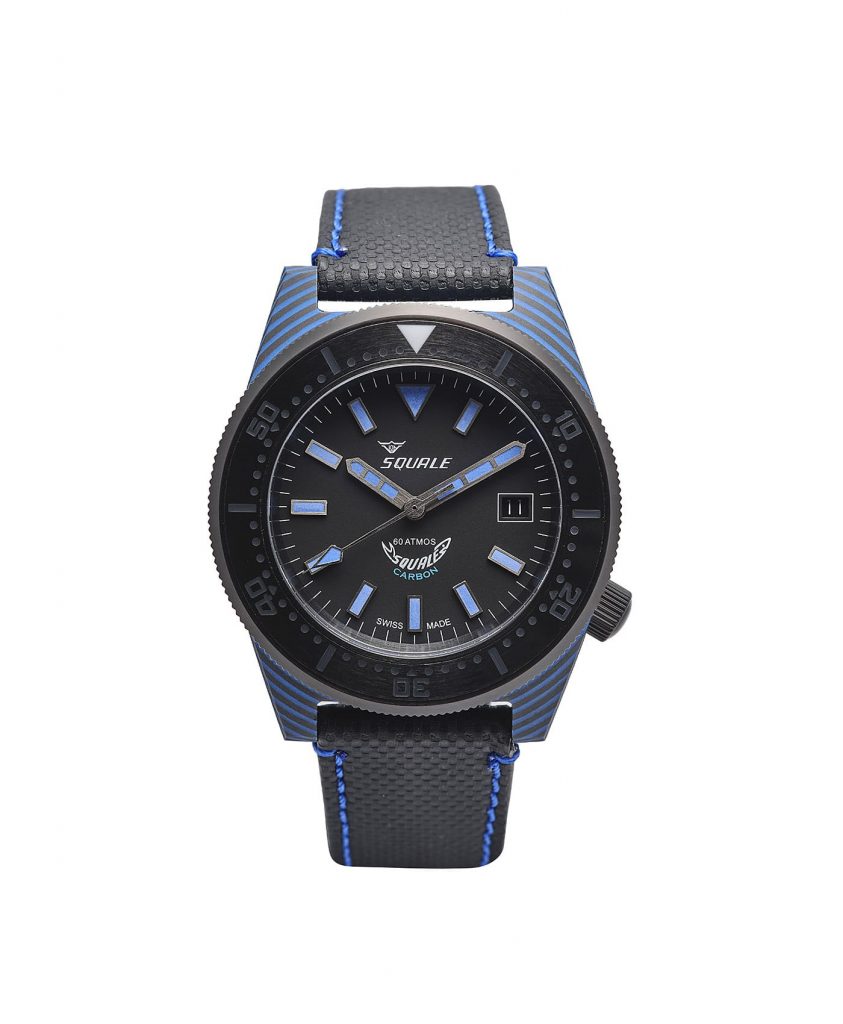 Squale T183 Diver carbon fiberglass case watch front