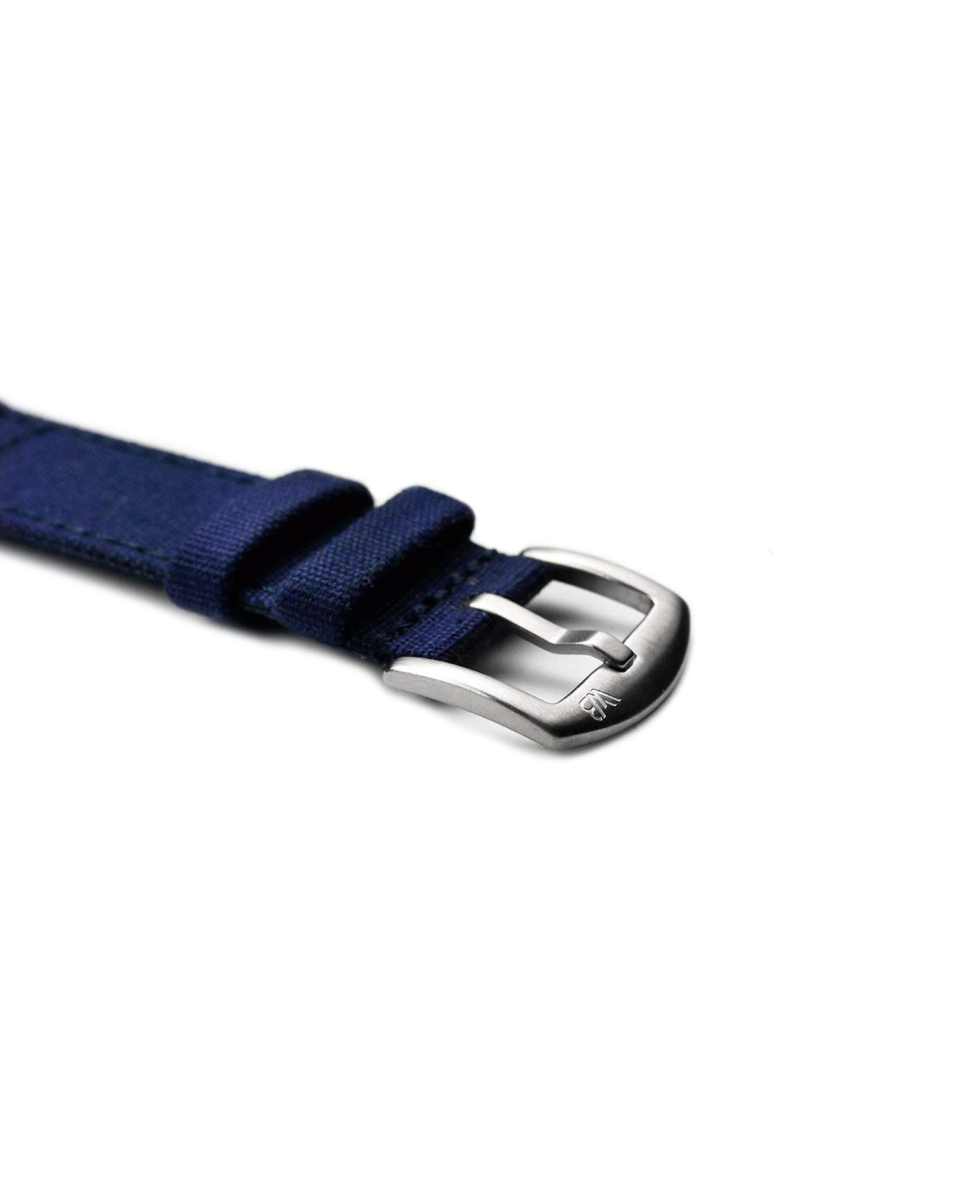 Canvas watch band navy Blue stainless steel buckle Watchbandit