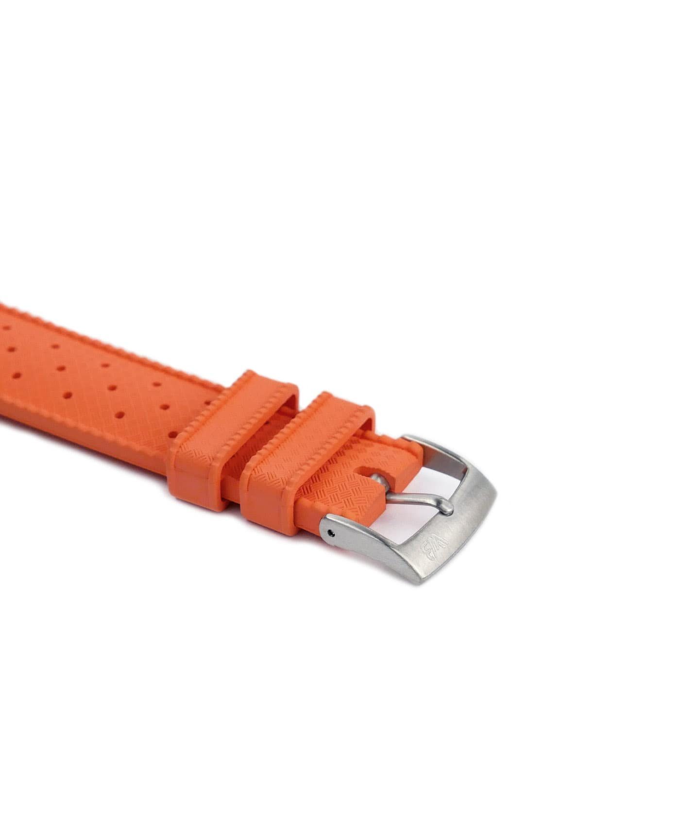 Tropical Rubber watch strap_Orange_Buckle