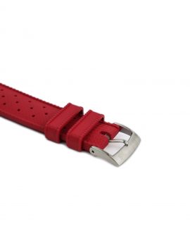 Tropical Rubber watch strap_Red_Buckle