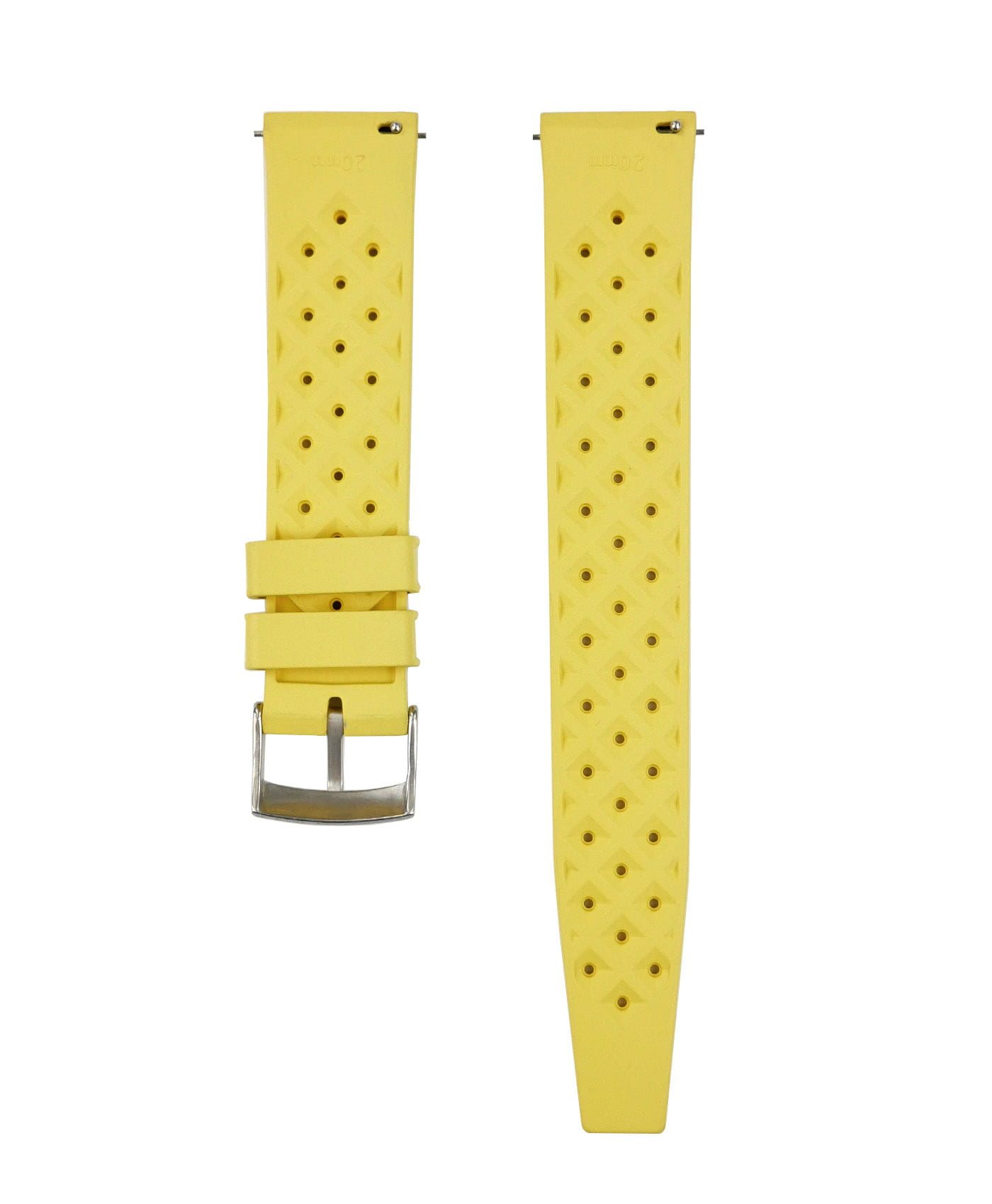 Tropical Rubber watch strap_Yellow_Back