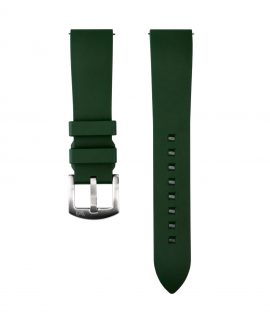 Classic plain Rubber watch strap_Green_Front