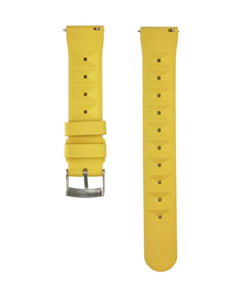 Waffle Style Rubber Watch Strap Yellow WB Original Watch Bands