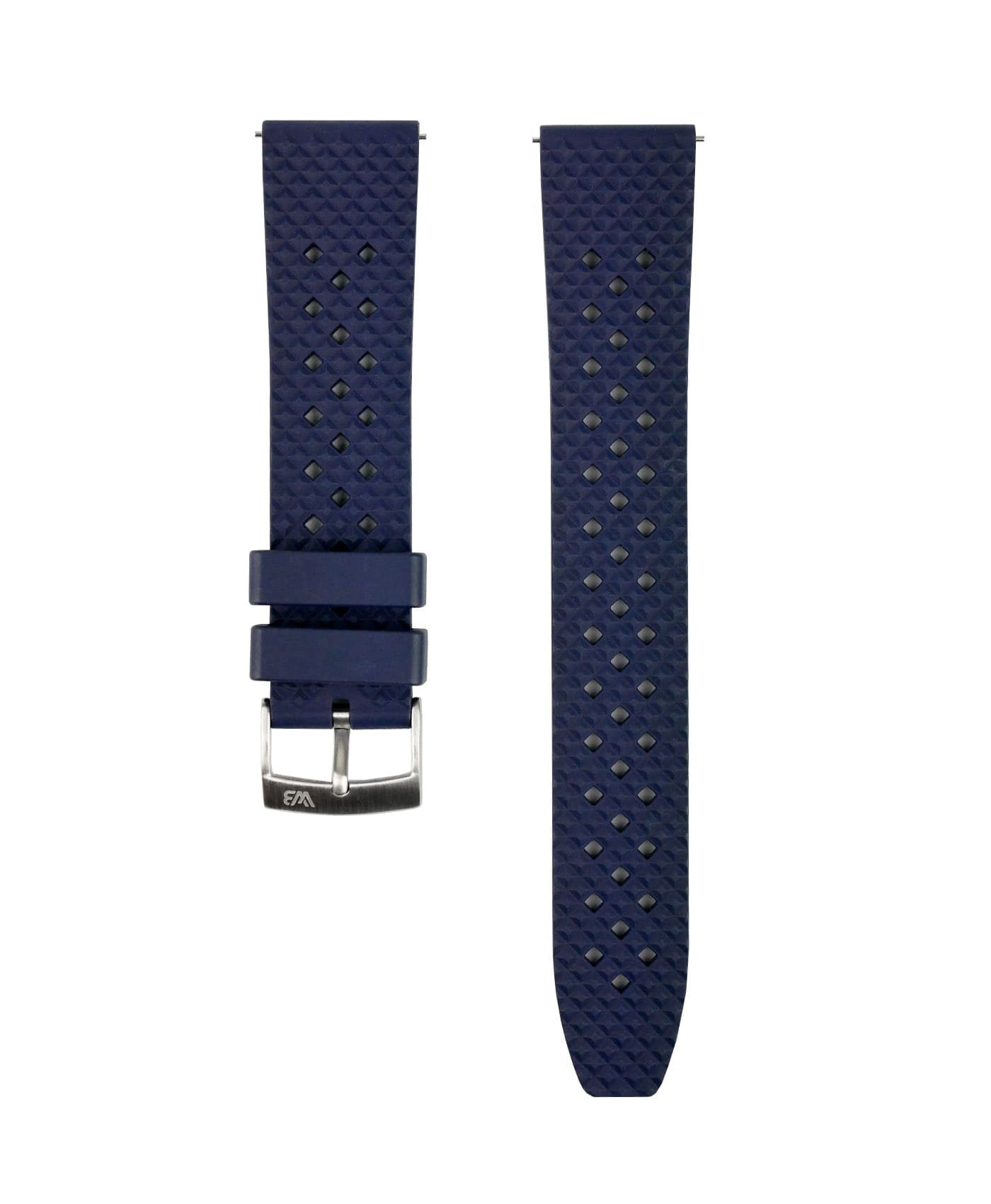 Honeycomb FKM Rubber watch strap_Blue_Front