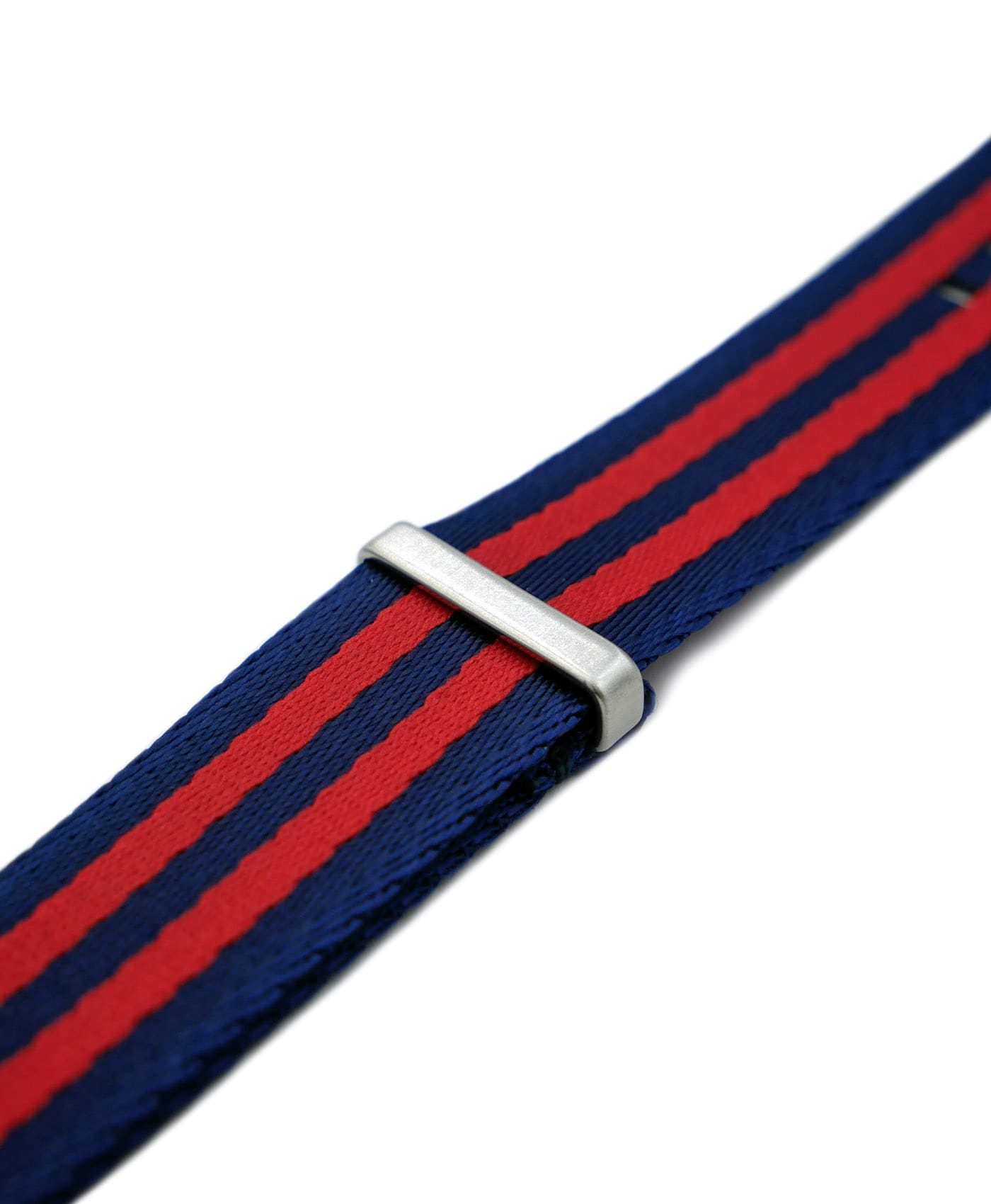 Premium_Nato-straps brushed_red blue striped_brushed hardware