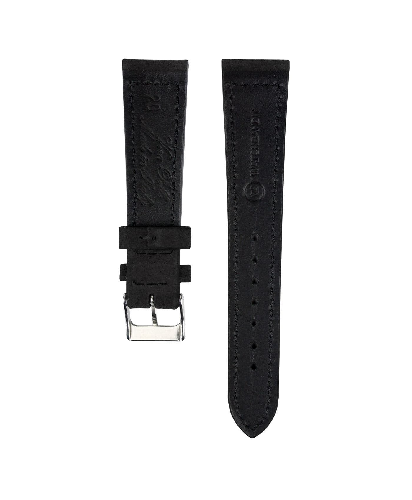 Suede leather strap with side seam_grey_back