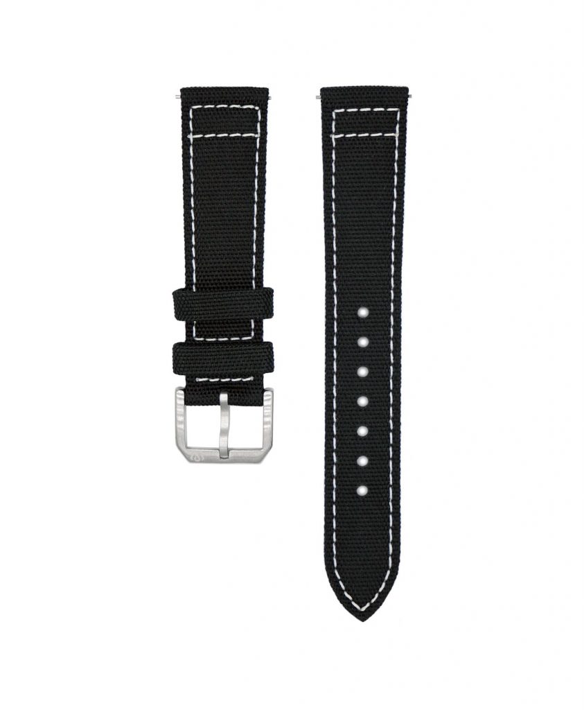 Wristporn Sailcloth Watch strap black-front