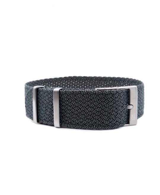 Premium Perlon Watch Strap Grey/Black WB Original - Watch Bands ...