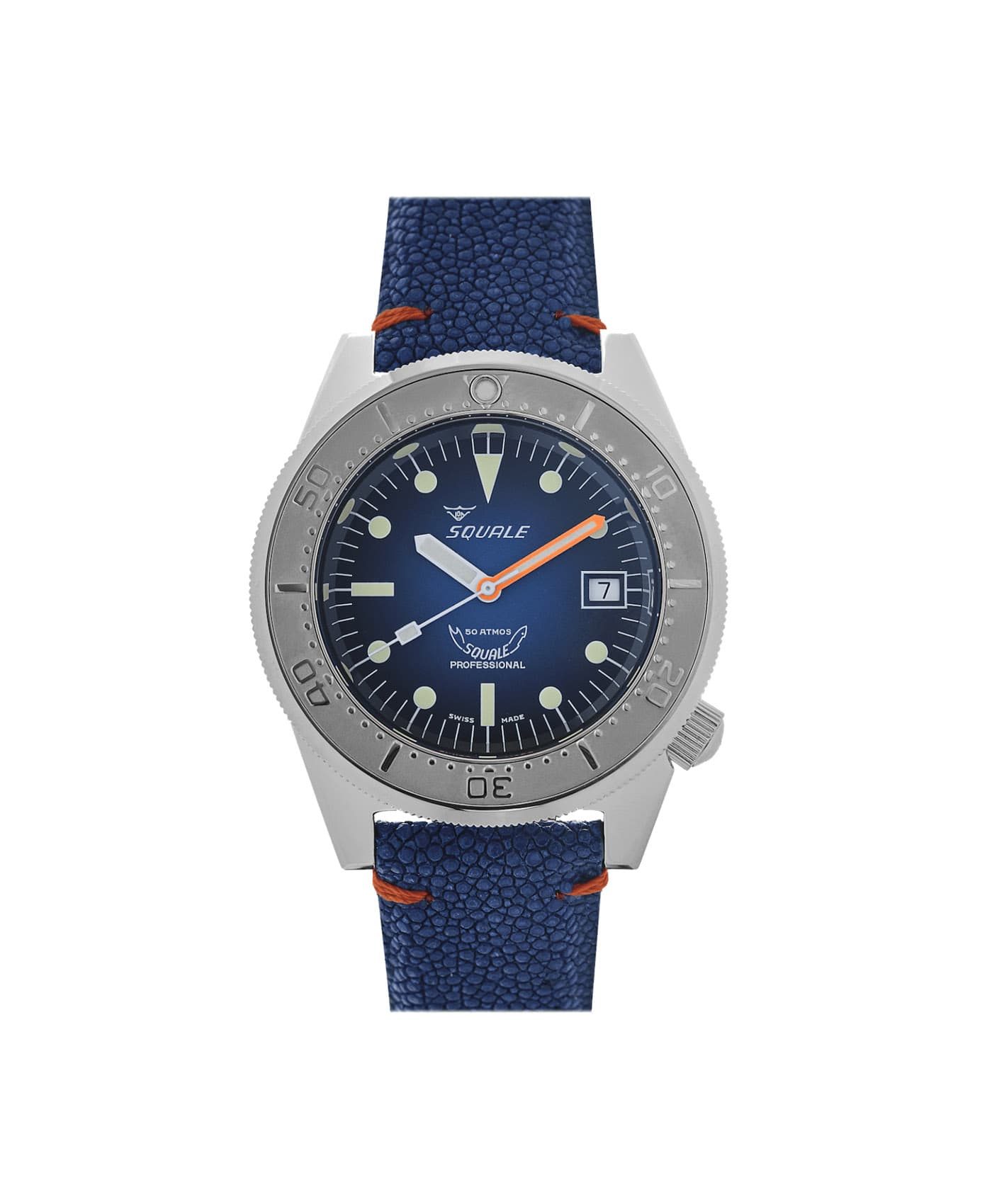 Squale 1521-026A blue ray front blue dial dive watch