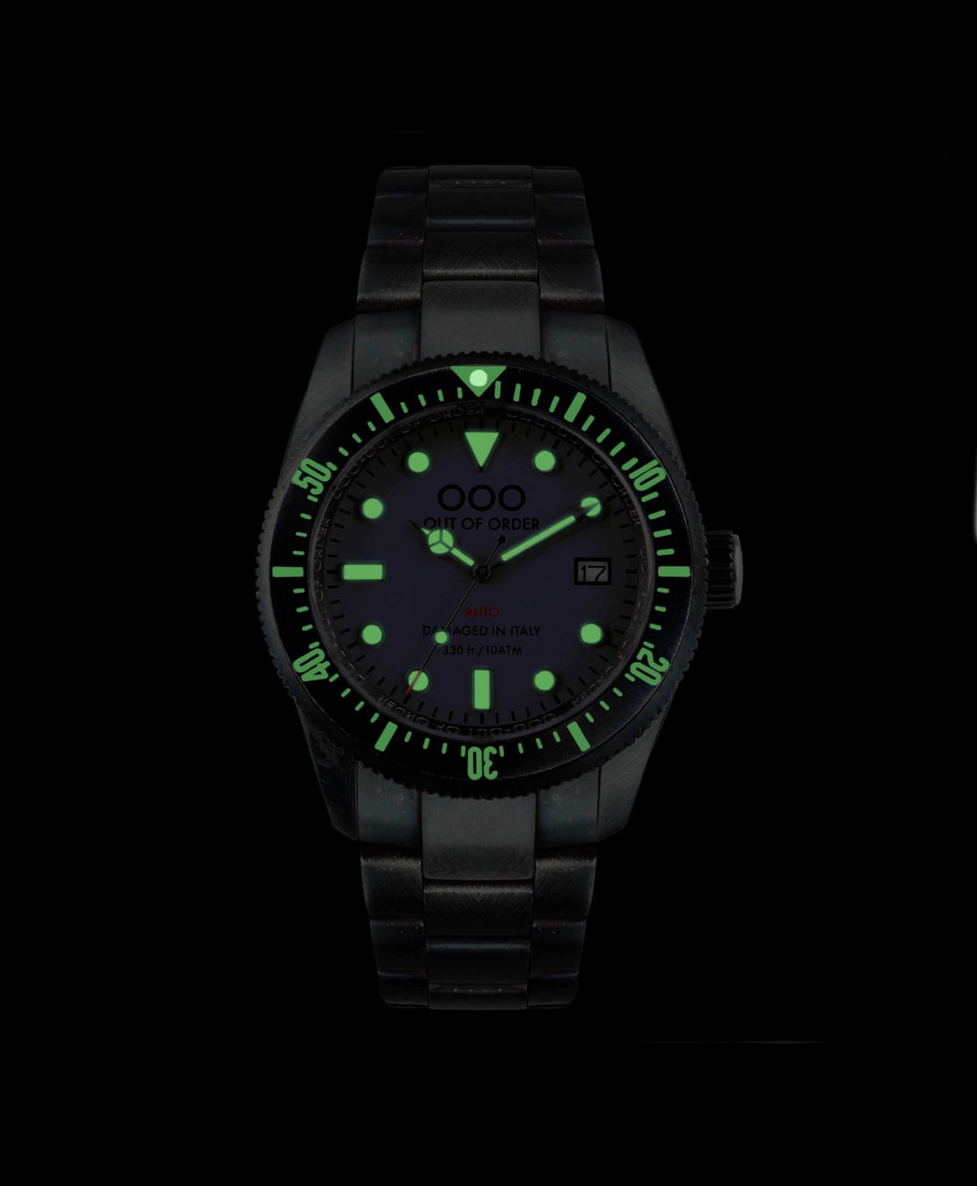 Out Of Order watches-Auto 2.0 Blue_lume shot