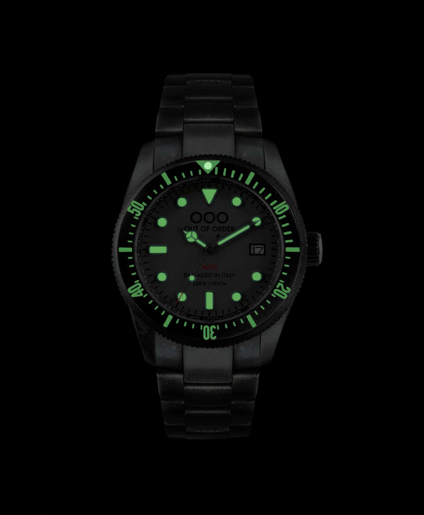 Out Of Order watches-Auto 2.0 Grey_lume shot