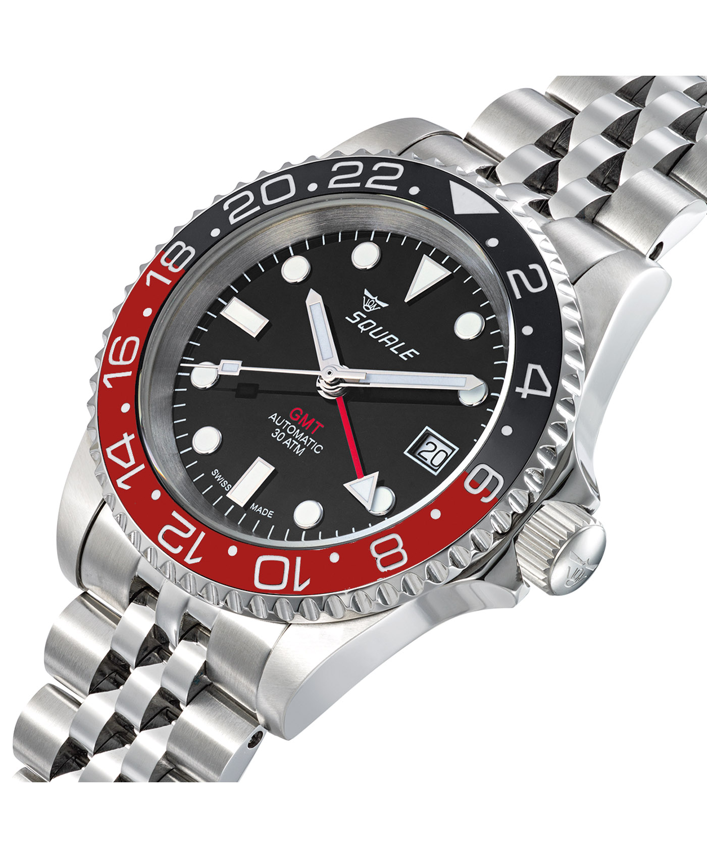 Squale 30 ATM GMT Black-Red Special Edition_Close Up